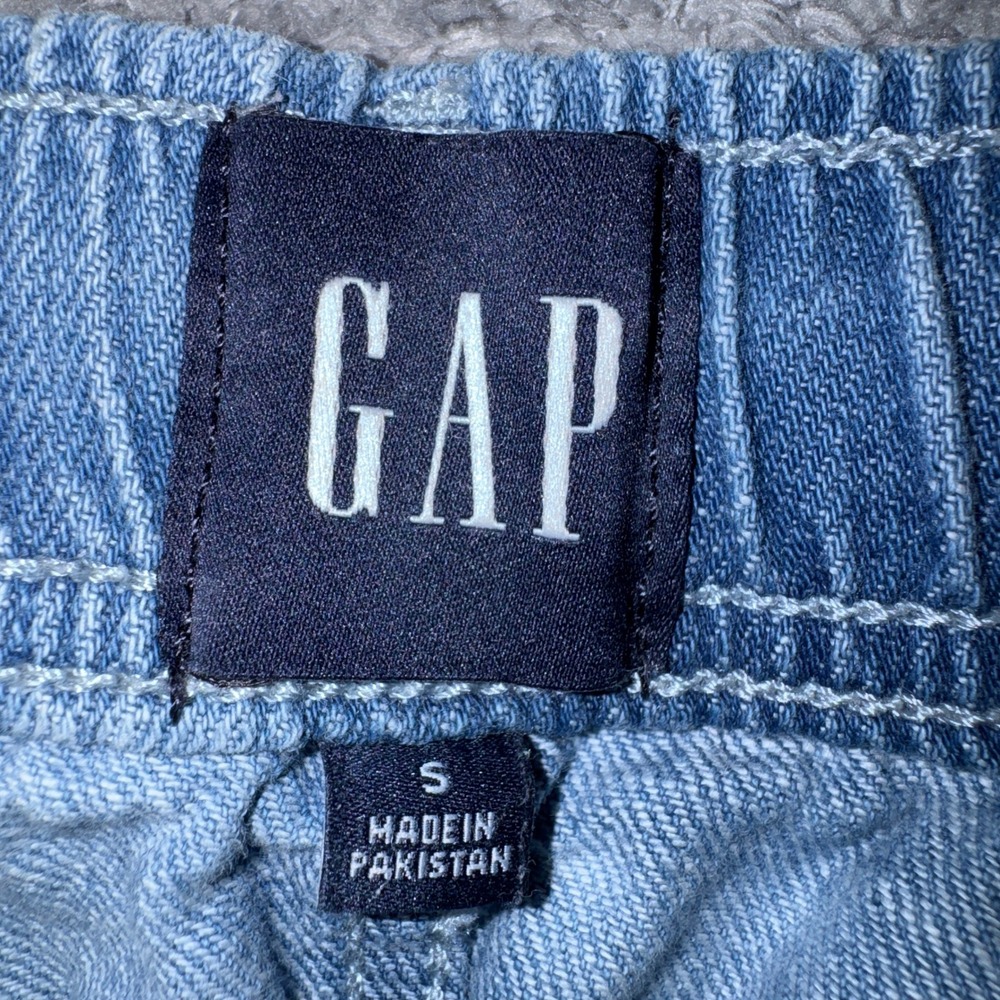 Gap Women Pull On Denim Shorts Small Light Wash Blue Elastic Waist Cotton - Picture 4 of 9